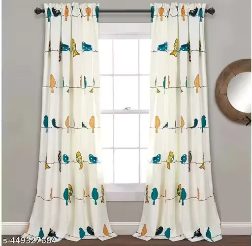 Polyester Light Filtering Curtain Light Filtering Door Curtain Printed Door Curtain for Home Office Door Curtain with Stylish Print